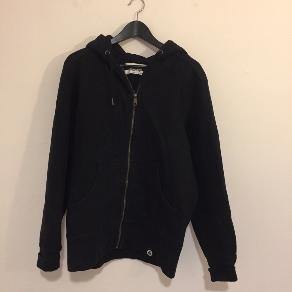 American Giant Black zip hoodie